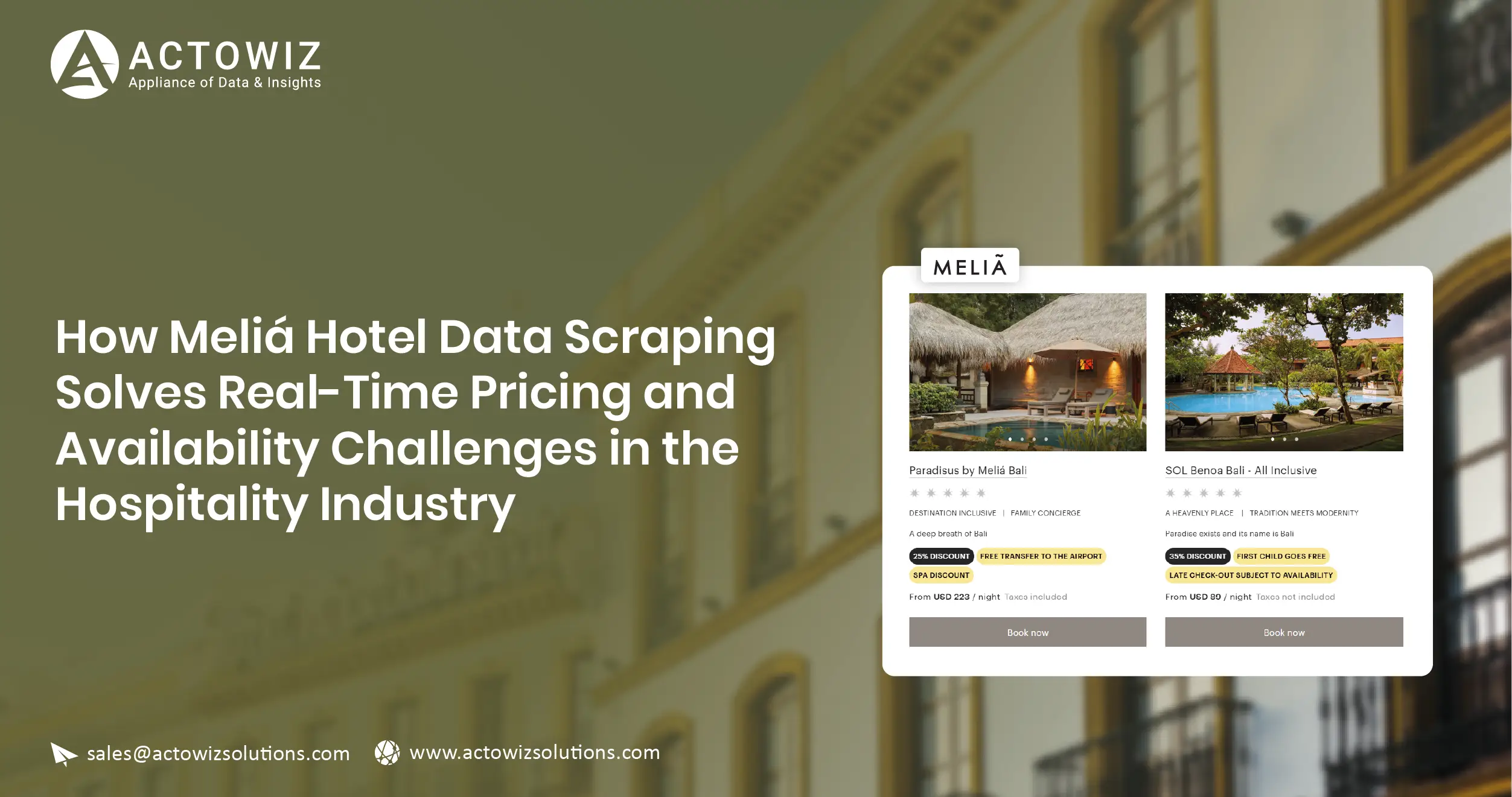 How Meliá Hotel Data Scraping Solves Real-Time Pricing and Availability Challenges in the Hospitality Industry